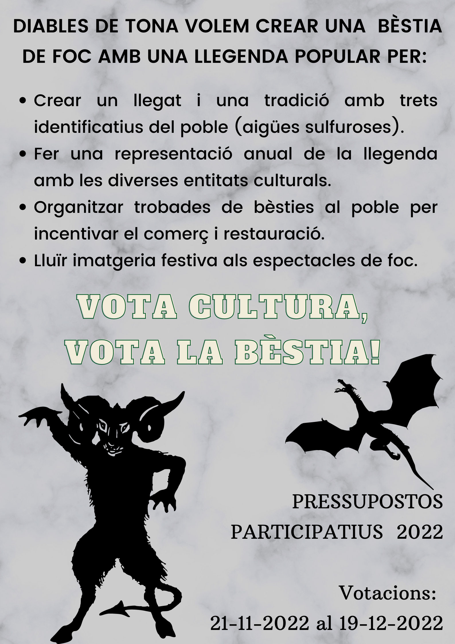 Media picture: Bèstia de foc amb llegenda vinculada al poble (per dinamitzar la cultura, les entitats, el comerç i la restauració)